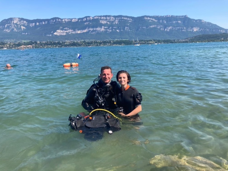 plongée débutant niveau 1 baptême lac eau douce